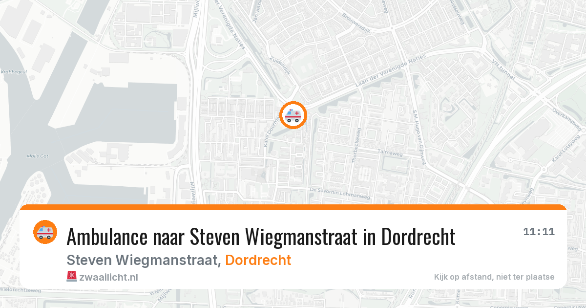 Ambulance naar Steven Wiegmanstraat in Dordrecht — 27 jun 2026