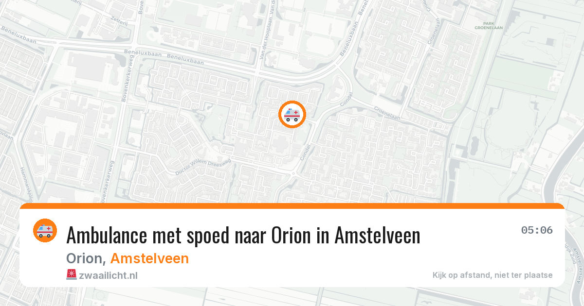 Ambulance met spoed naar Orion in Amstelveen — 8 jul 2026