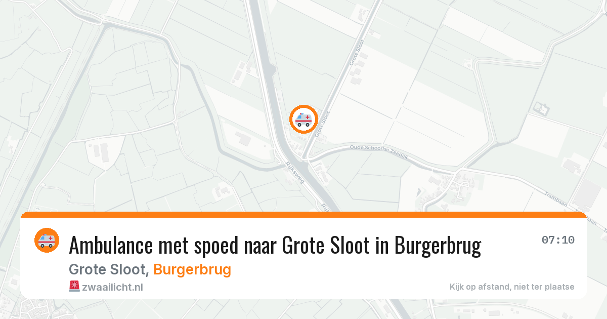 Ambulance met spoed naar Grote Sloot in Burgerbrug — 2 jul 2026
