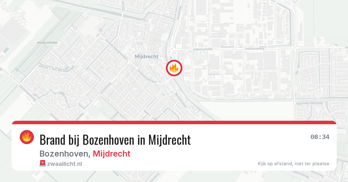 Brand bij Bozenhoven in Mijdrecht — 29 apr 2026