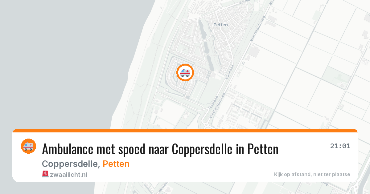 Ambulance met spoed naar Coppersdelle in Petten — 14 mrt 2026