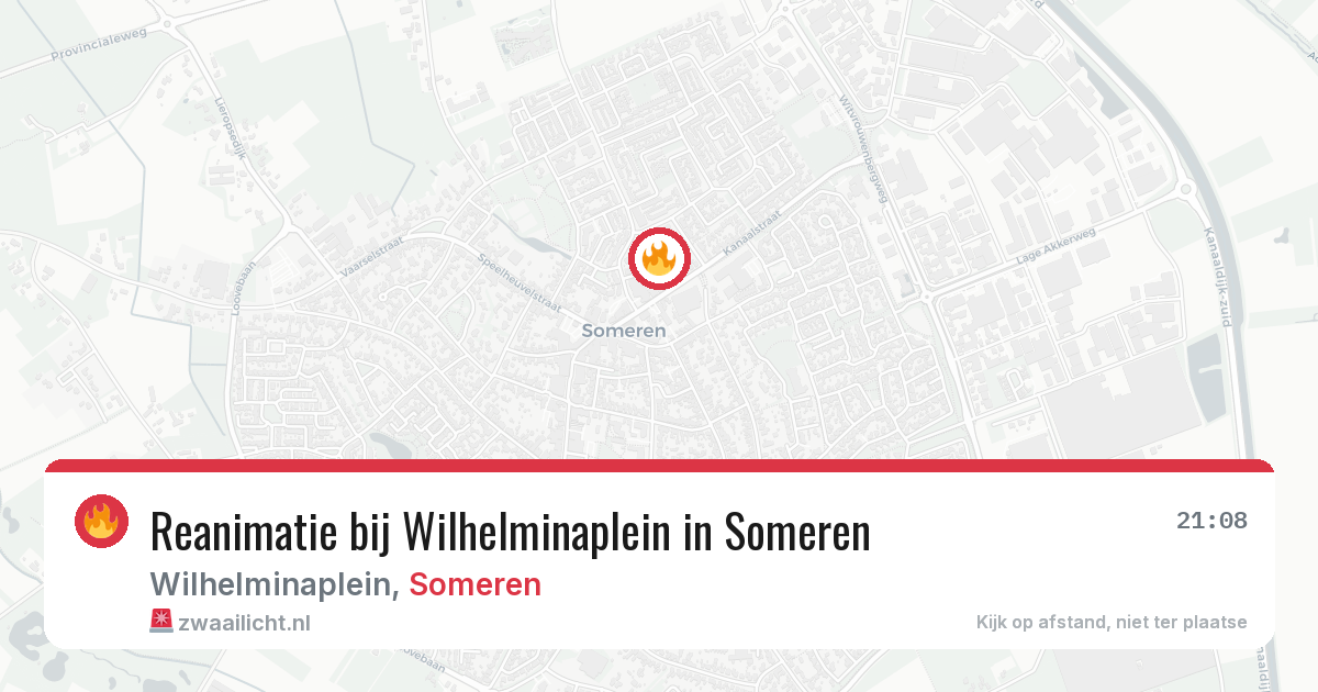 Reanimatie bij Wilhelminaplein in Someren — 21 mrt 2026
