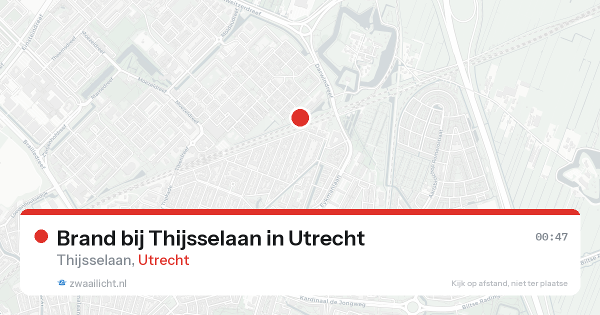 Brand bij Thijsselaan in Utrecht — 15 aug 2026