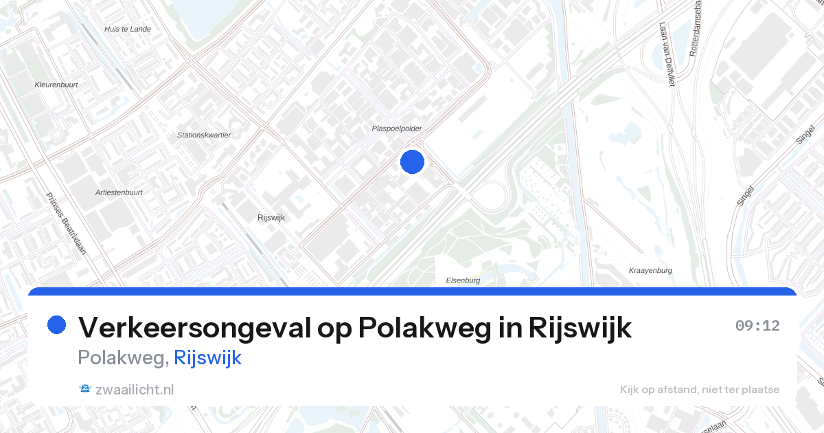 Verkeersongeval op Polakweg in Rijswijk — 28 aug 2026