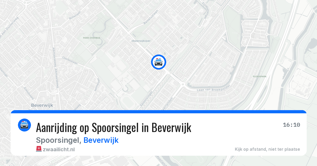 Aanrijding op Spoorsingel in Beverwijk — 30 mrt 2026