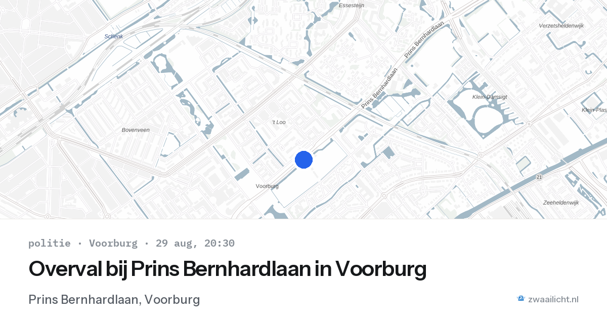 Overval bij Prins Bernhardlaan in Voorburg — 29 aug 2026
