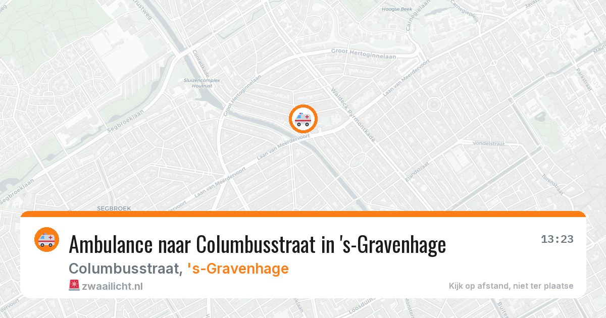 Ambulance naar Columbusstraat in 's-Gravenhage — 21 jun 2026