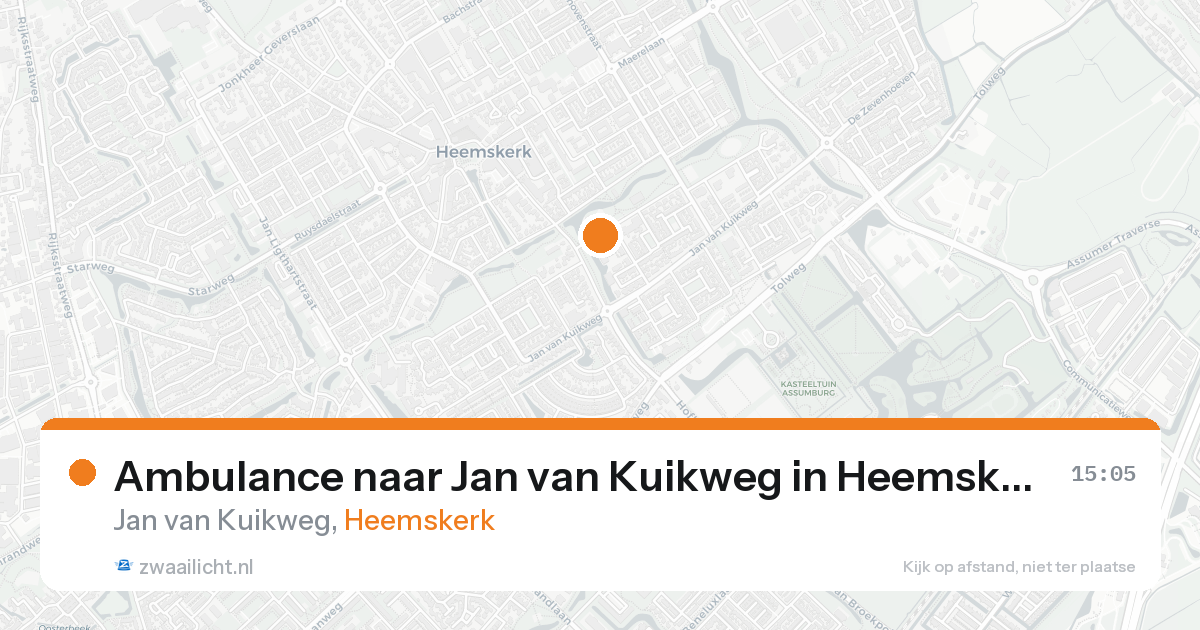 Ambulance naar Jan van Kuikweg in Heemskerk — 18 aug 2026