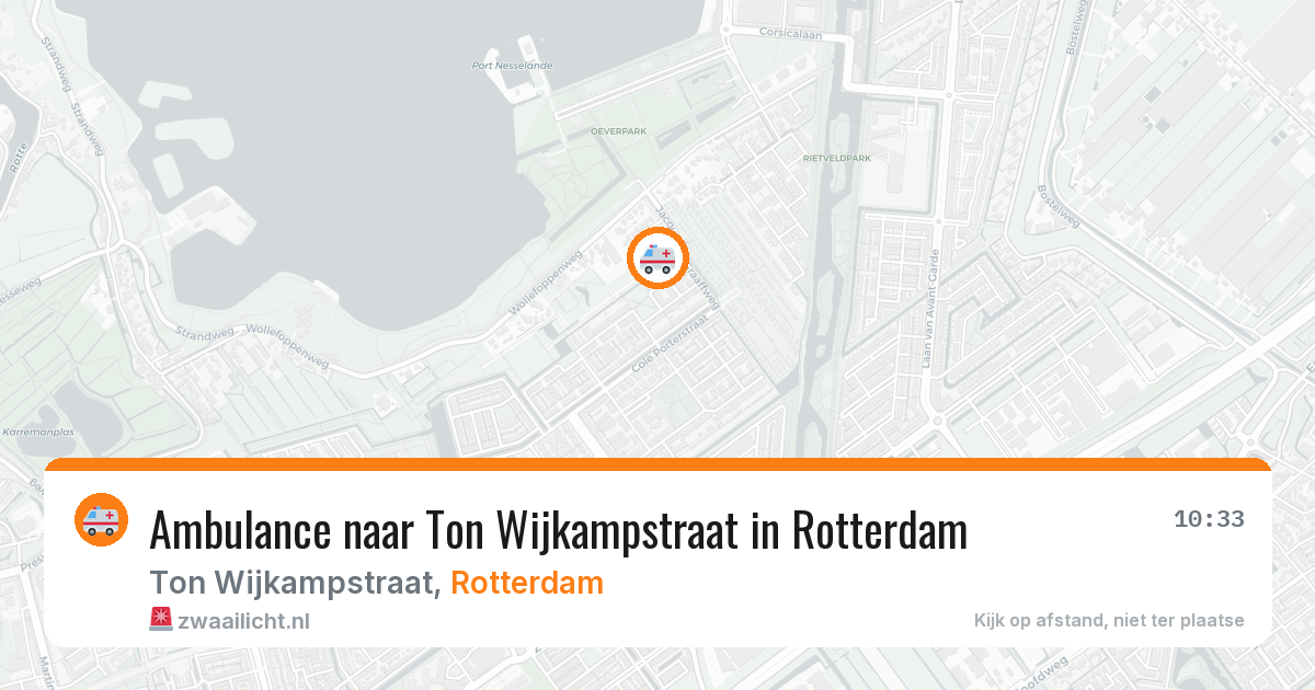 Ambulance naar Ton Wijkampstraat in Rotterdam — 29 jan 2026