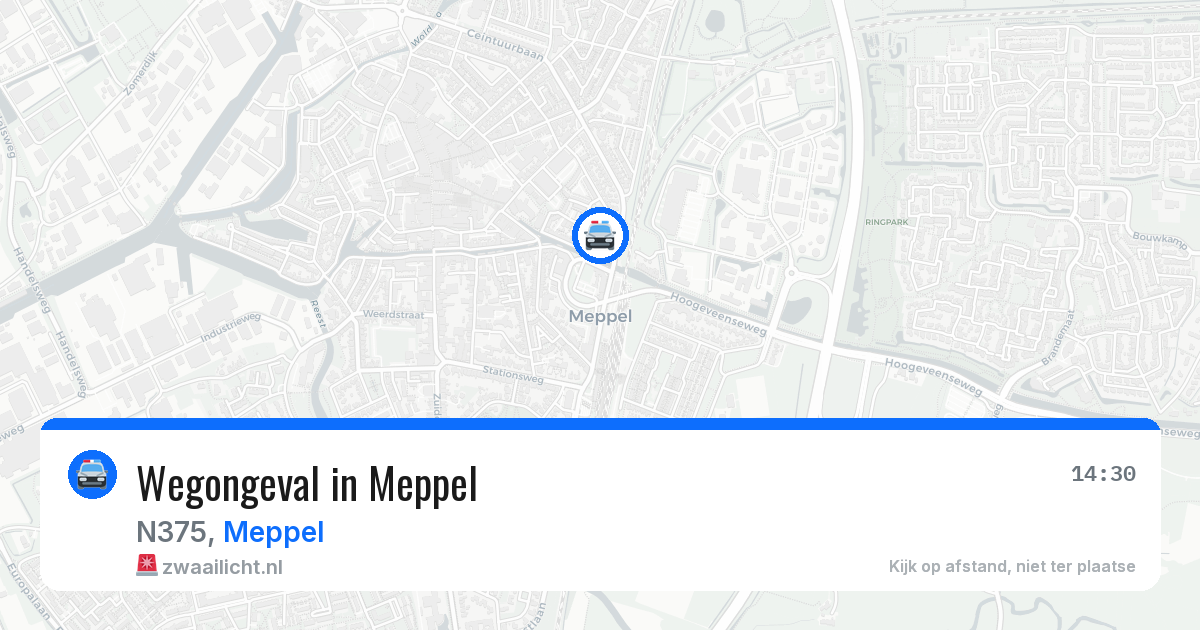 Wegongeval in Meppel — 3 aug 2026