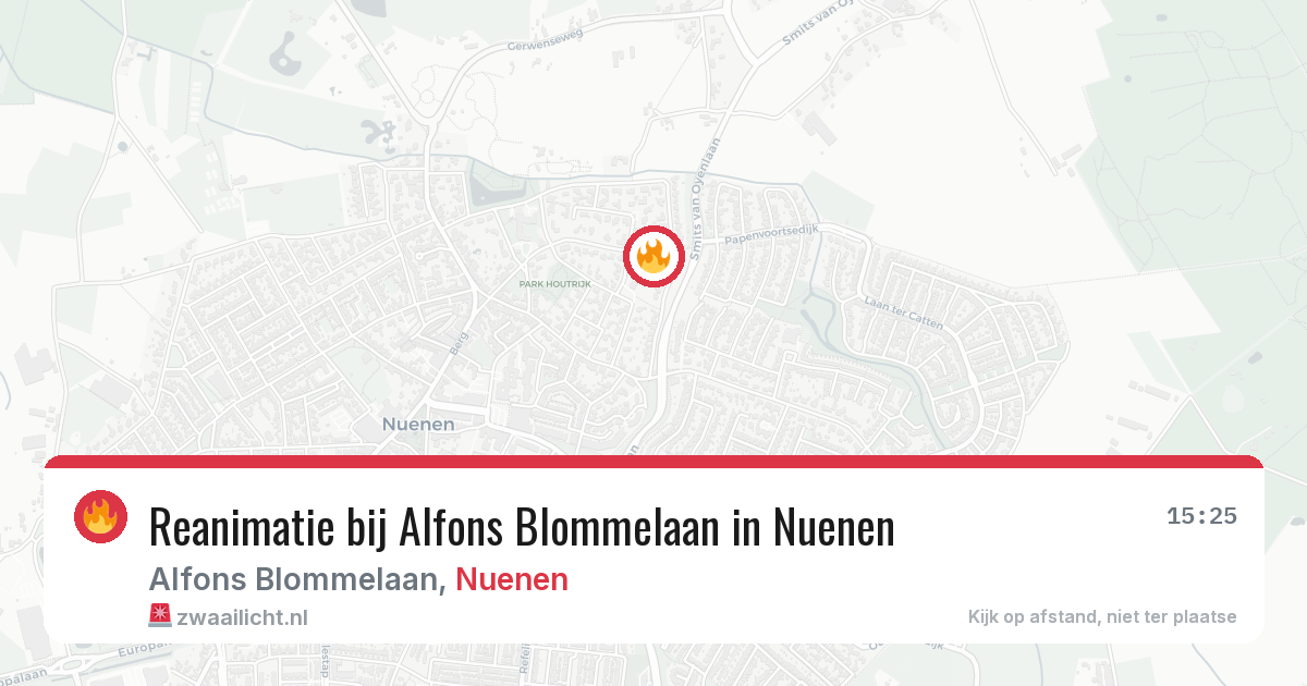 Reanimatie bij Alfons Blommelaan in Nuenen — 10 jul 2026