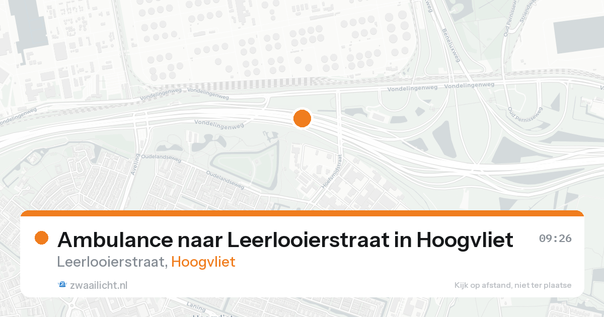 Ambulance naar Leerlooierstraat in Hoogvliet — 26 aug 2026