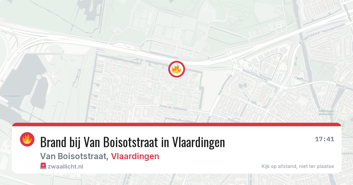 Brand bij Van Boisotstraat in Vlaardingen — 4 aug 2026