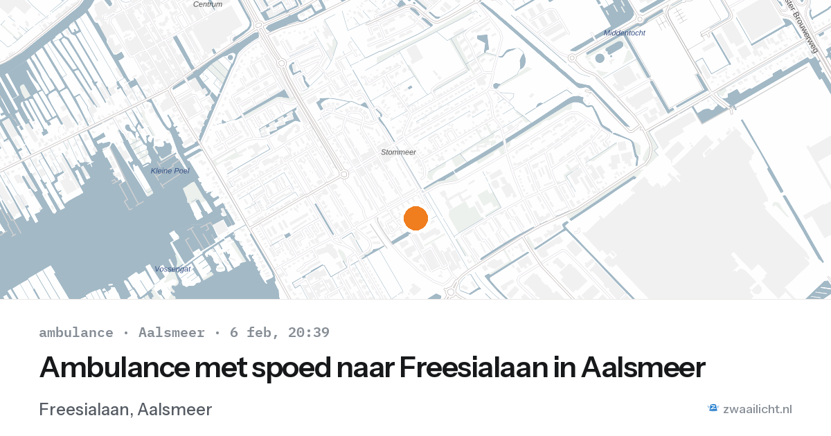 Ambulance met spoed naar Freesialaan in Aalsmeer — 6 feb 2026