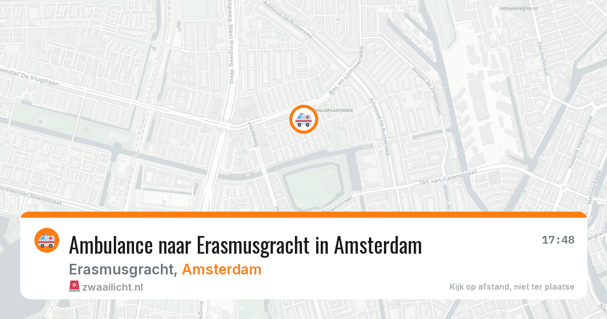 Ambulance naar Erasmusgracht in Amsterdam — 2 aug 2026
