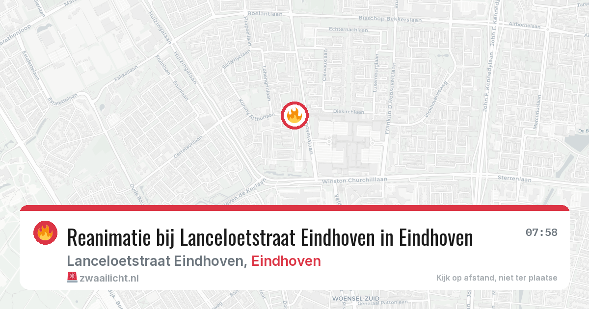 Reanimatie bij Lanceloetstraat Eindhoven in Eindhoven — 7 jun 2026