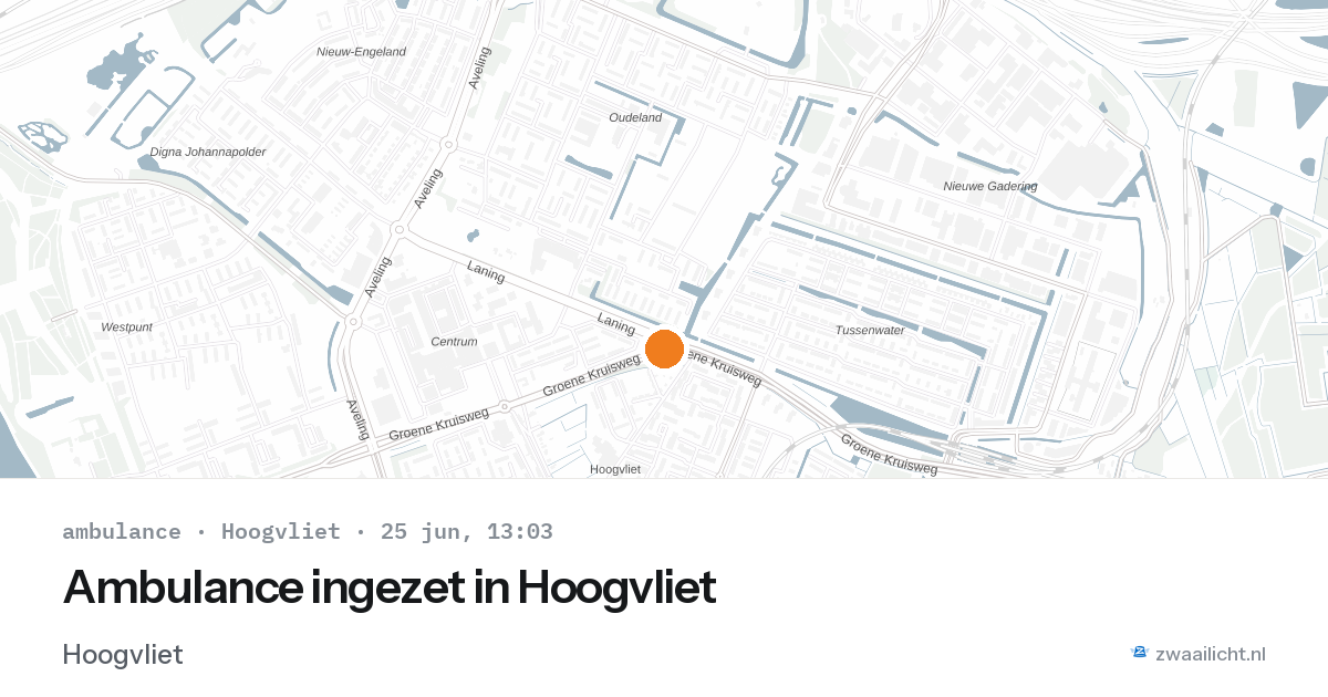 Ambulance ingezet in Hoogvliet — 25 jun 2026