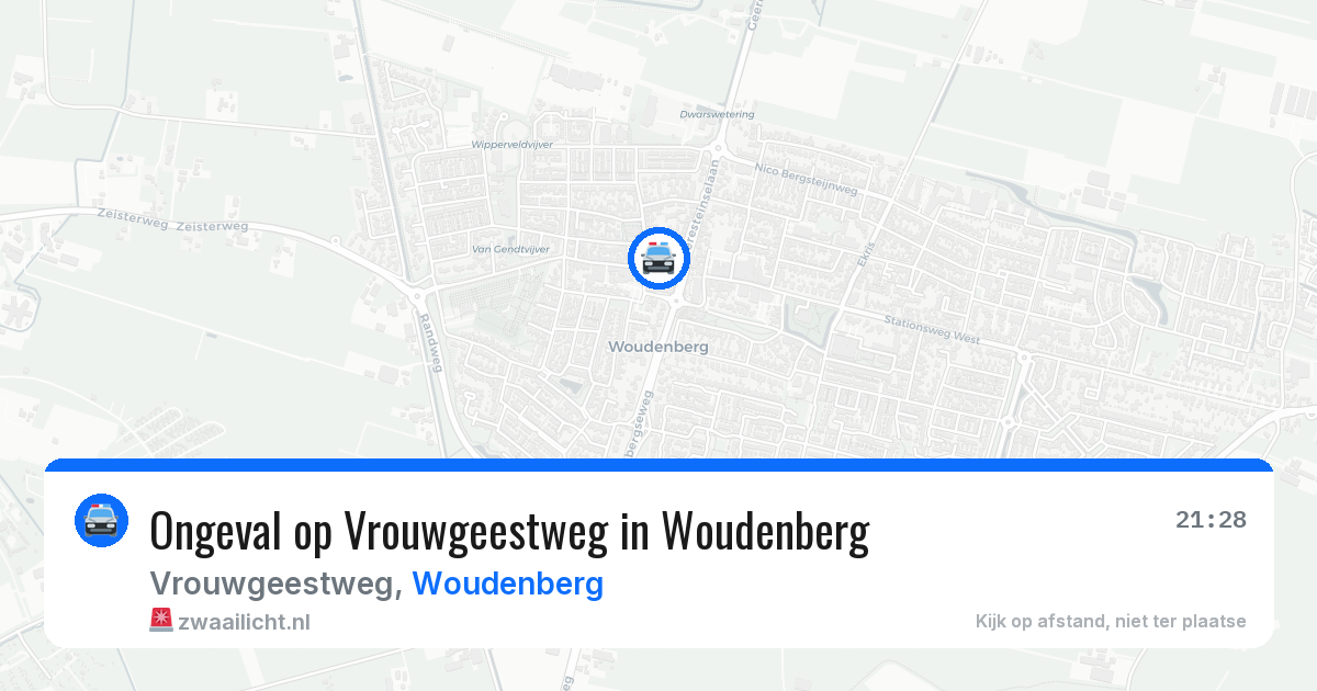 Ongeval op Vrouwgeestweg in Woudenberg — 30 mei 2026
