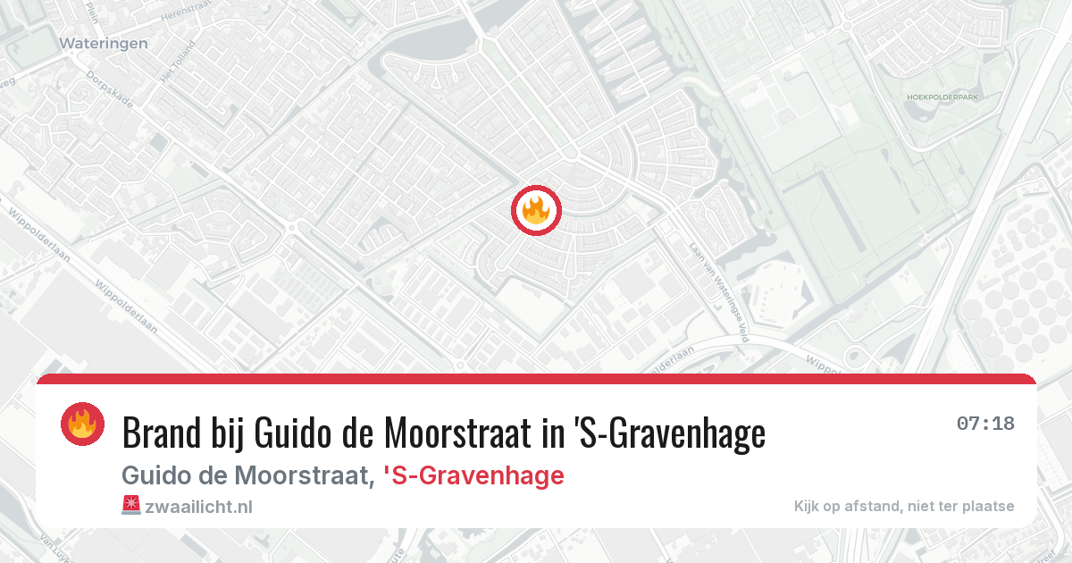 Brand bij Guido de Moorstraat in 'S-Gravenhage — 21 jul 2026