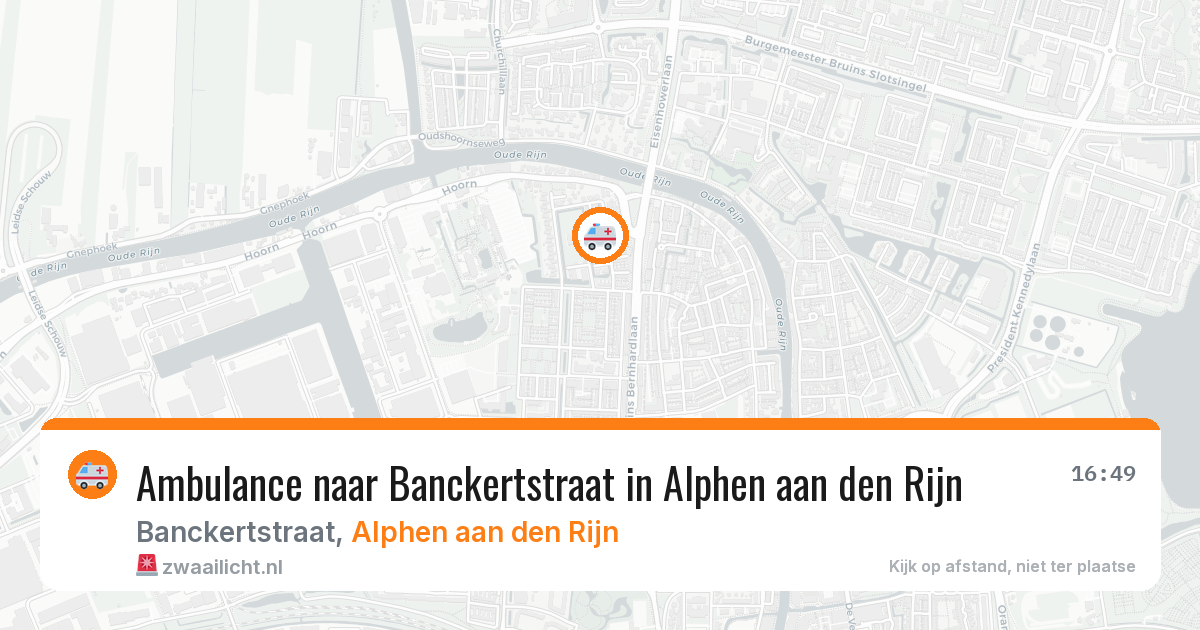Ambulance naar Banckertstraat in Alphen aan den Rijn — 19 jul 2026
