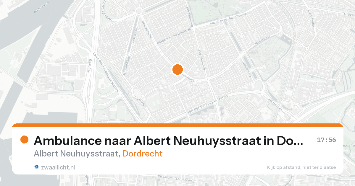 Ambulance naar Albert Neuhuysstraat in Dordrecht — 21 aug 2026