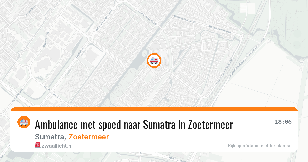 Ambulance met spoed naar Sumatra in Zoetermeer — 5 jul 2026