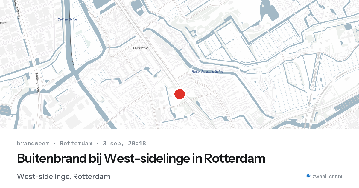 Buitenbrand bij West-sidelinge in Rotterdam — 3 sep 2026