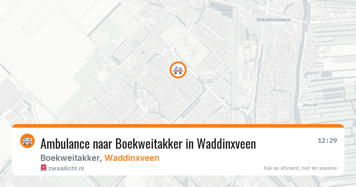 Ambulance naar Boekweitakker in Waddinxveen — 6 apr 2026