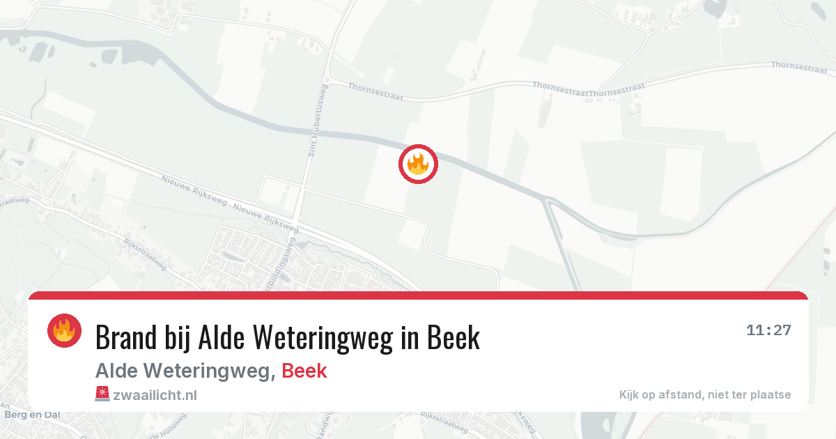 Brand bij Alde Weteringweg in Beek — 28 jun 2026