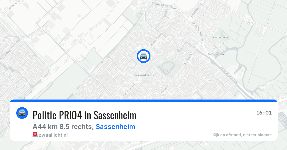 Politie PRIO4 in Sassenheim — 26 mrt 2026 | 🚨 Zwaailicht.nl