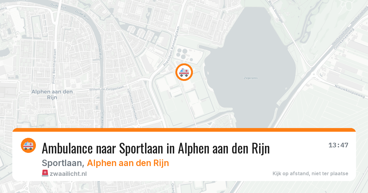 Ambulance naar Sportlaan in Alphen aan den Rijn — 14 aug 2026