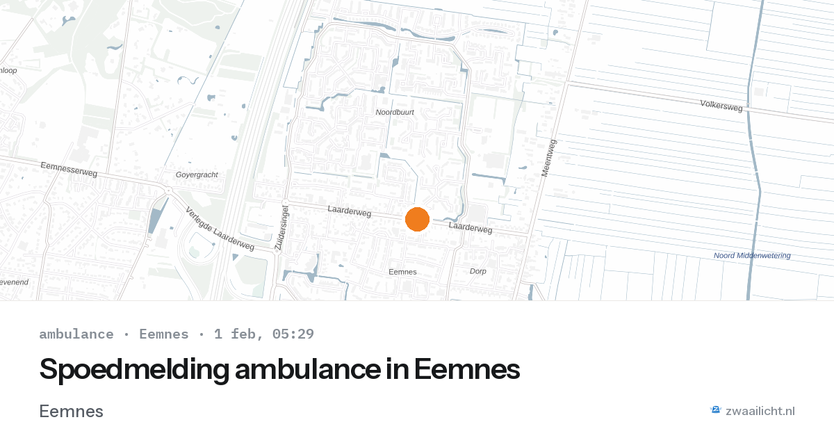 Spoedmelding ambulance in Eemnes — 1 feb 2026