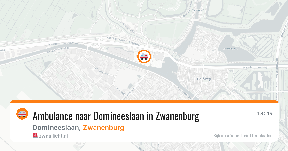 Ambulance naar Domineeslaan in Zwanenburg — 23 mei 2026