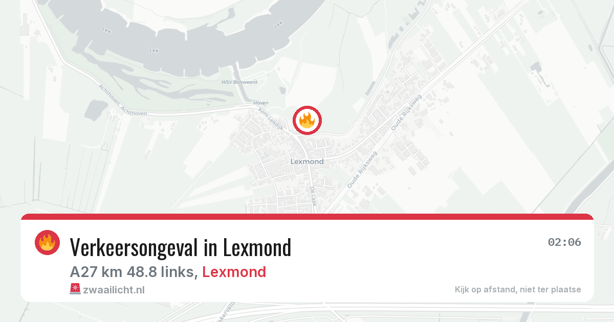 Verkeersongeval in Lexmond — 12 apr 2026