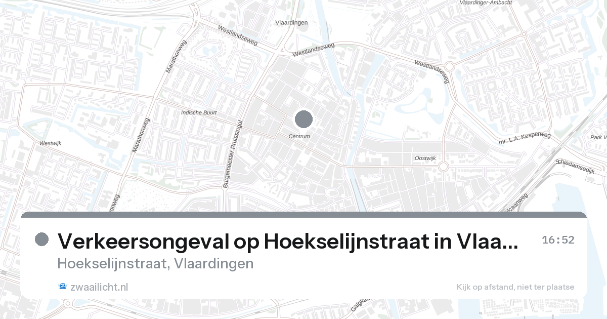 Verkeersongeval op Hoekselijnstraat in Vlaardingen — 25 feb 2026