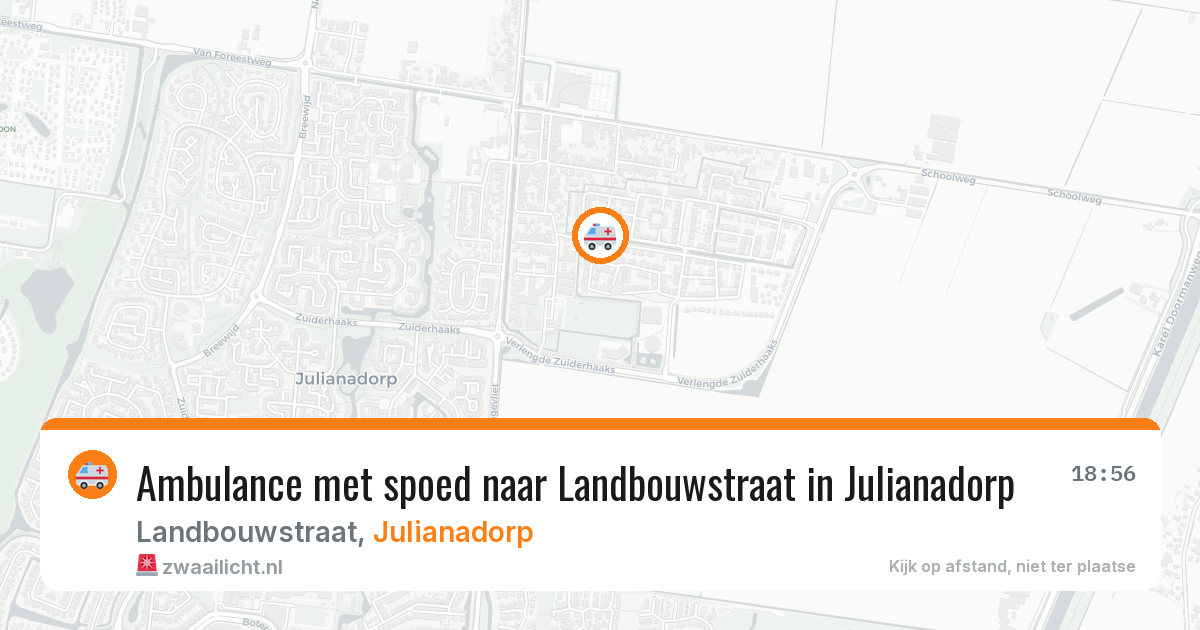 Ambulance met spoed naar Landbouwstraat in Julianadorp — 9 mei 2026