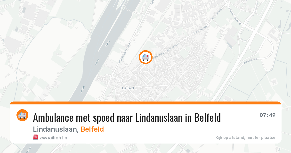 Ambulance met spoed naar Lindanuslaan in Belfeld — 24 mei 2026
