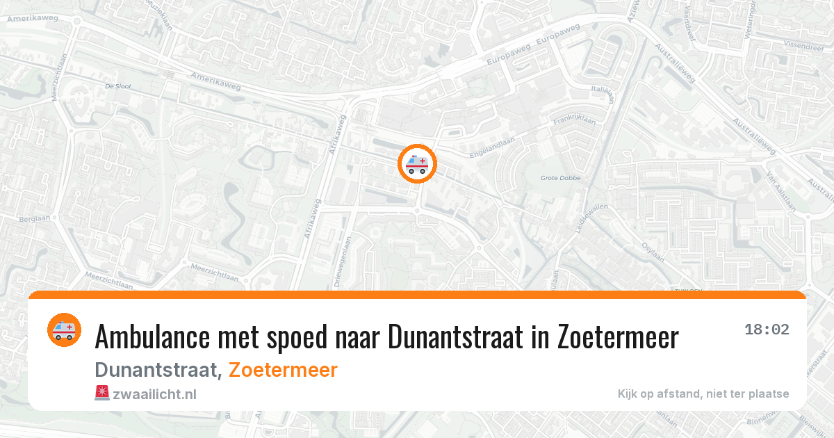 Ambulance met spoed naar Dunantstraat in Zoetermeer — 10 apr 2026