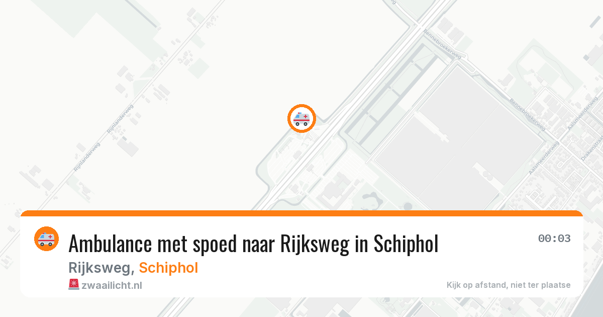 Ambulance met spoed naar Rijksweg in Schiphol — 17 jul 2026