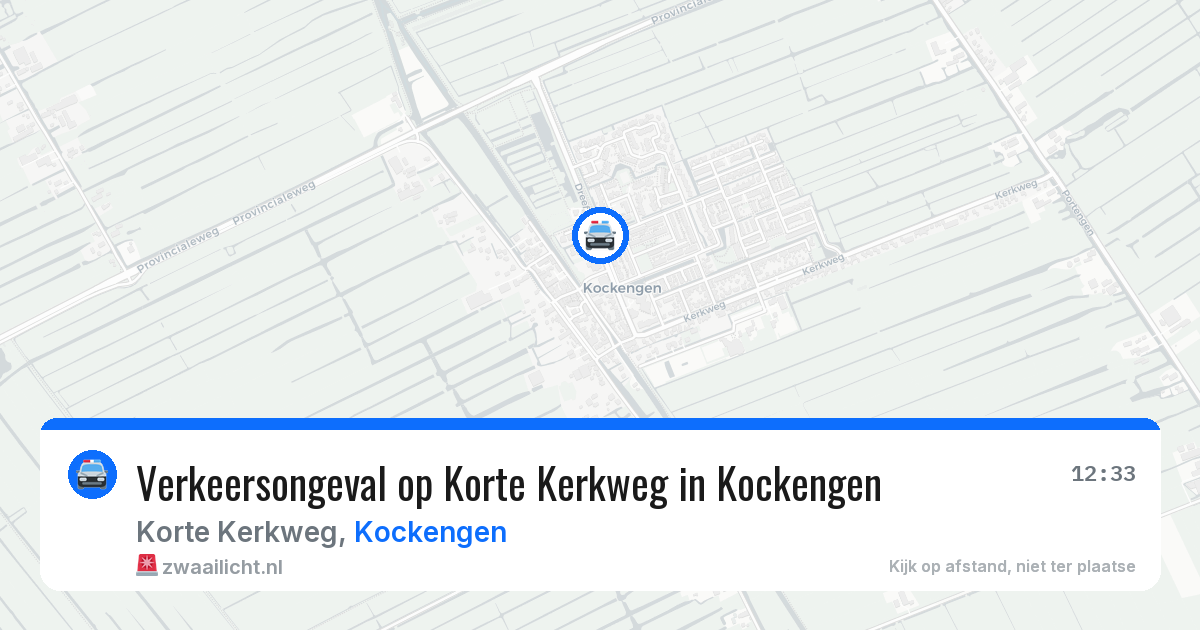 Verkeersongeval op Korte Kerkweg in Kockengen — 13 aug 2026