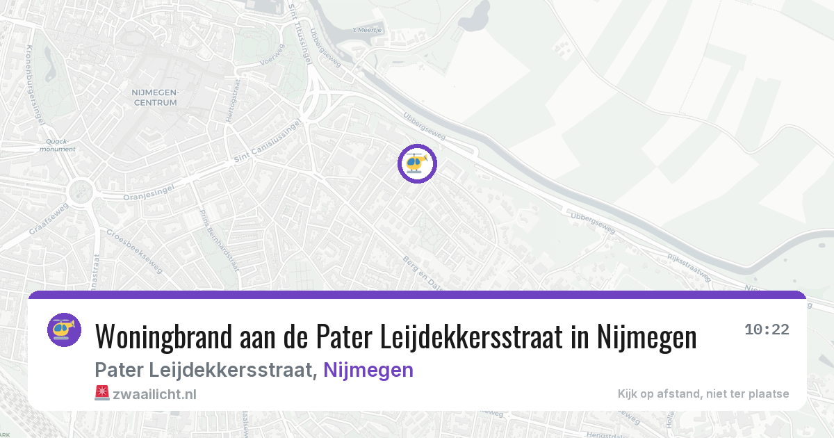 Woningbrand aan de Pater Leijdekkersstraat in Nijmegen — 4 jul 2026