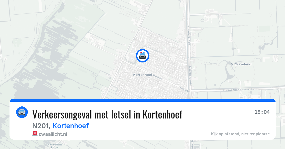 Verkeersongeval met letsel in Kortenhoef — 22 jun 2026
