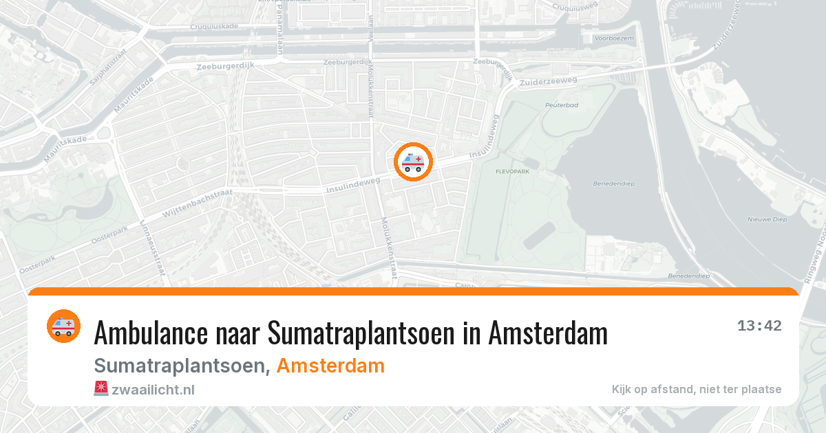 Ambulance naar Sumatraplantsoen in Amsterdam — 23 jun 2026