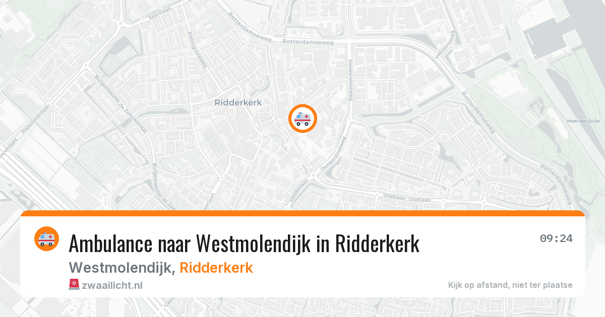 Ambulance naar Westmolendijk in Ridderkerk — 23 jun 2026