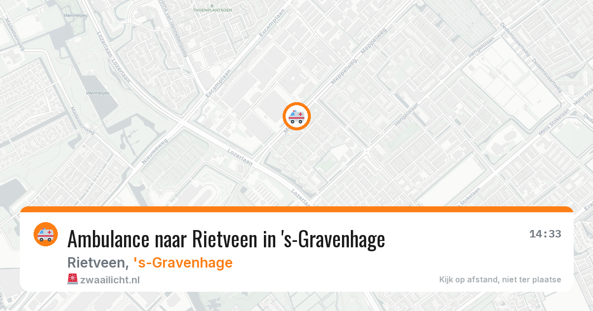 Ambulance naar Rietveen in 's-Gravenhage — 15 jun 2026