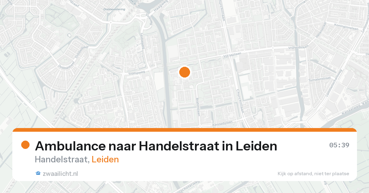 Ambulance naar Handelstraat in Leiden — 25 aug 2026