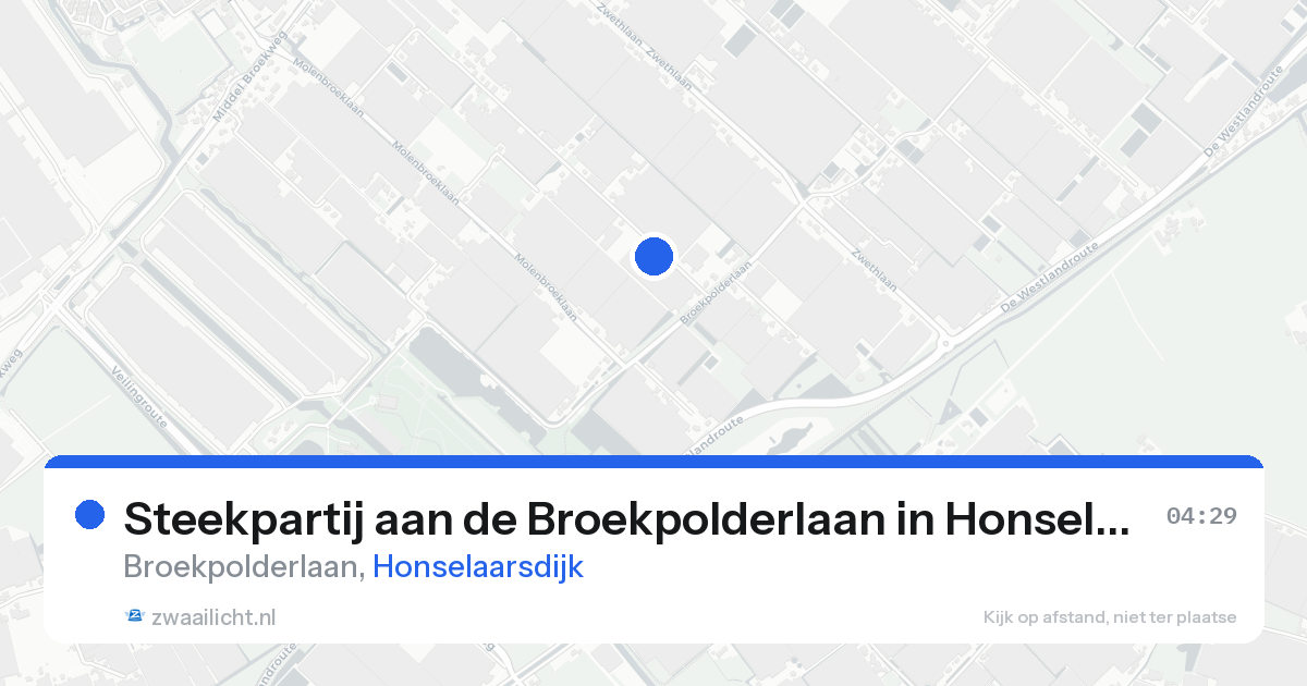 Steekpartij aan de Broekpolderlaan in Honselaarsdijk — 15 aug 2026