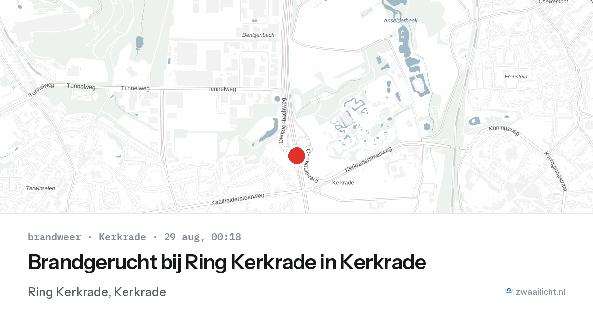 Brandgerucht bij Ring Kerkrade in Kerkrade — 28 aug 2026