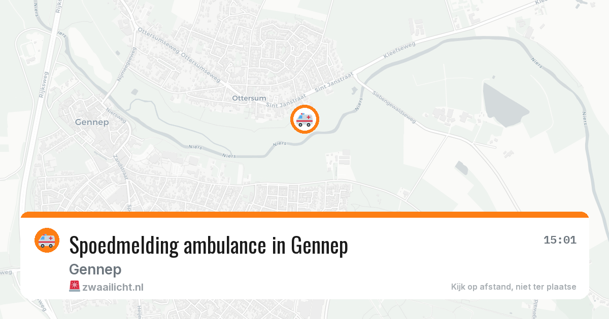 Spoedmelding ambulance in Gennep — 11 aug 2026