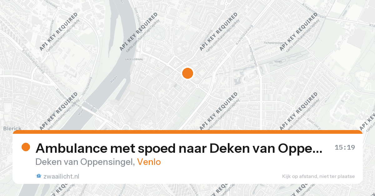Ambulance met spoed naar Deken van Oppensingel in Venlo — 26 aug 2026